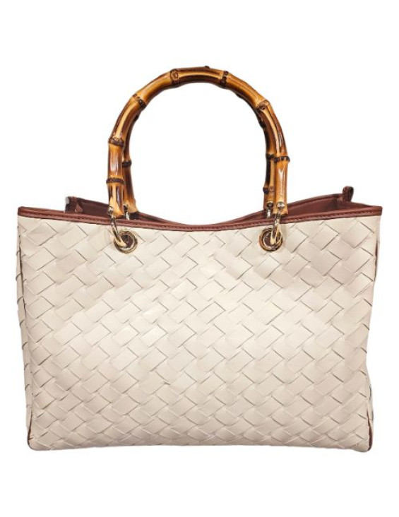 Woven leather large bags 